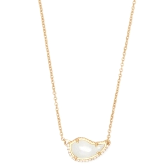 Kendra Scott Tansy Pendant Necklace Yellow Gold Plated Ivory Mother-of-Pearl💛 - Picture 7 of 11